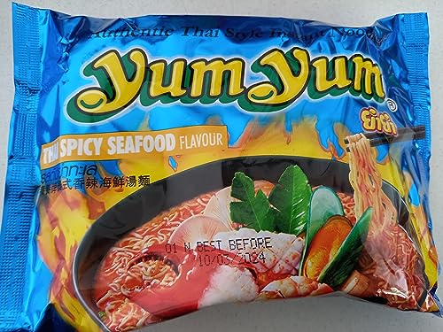 Instant Nudeln mit THAI SPICY SEAFOOD Geschmack, 30er Pack (30 x 70 g) von Yum Yum
