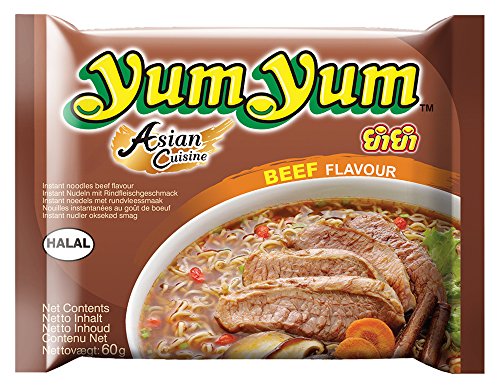 Yum Yum Instant Nudeln Rind Pk 60g, 45er Pack (45 x 60 g) von Yum Yum