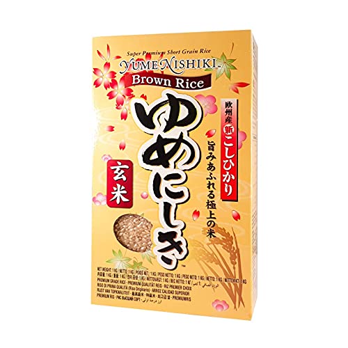 YUME NISHIKI JFC Brown Rice, 1 Pack (1 x 1 kg) von Yume Nishiki