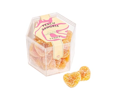 Yumma Candy Peach Sangria, 97 g – Fruchtgummis mit saurem Kern in eleganter Hexagon Box Yumma Candy Peach Sangria, 97 g – Fruchtgummis mit saurem Kern in eleganter Hexagon Box von Yumma