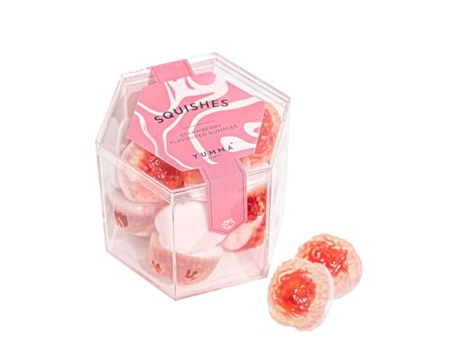 Yumma Candy Squishes, 93 g – Weiche Erdbeer-Gummibonbons mit flüssigem Kern in stilvoller Hexagon Box Yumma Candy Squishes, 93 g – Weiche Erdbeer-Gummibonbons mit flüssigem Kern in stilvoller Hexagon Box von Yumma