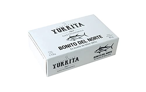 Yurrita Gourmet, Weißer Thunfisch eingelegt in Olivenöl, Langflossenthunfisch, aus Spanien, 120 g von Conservas Yurrita