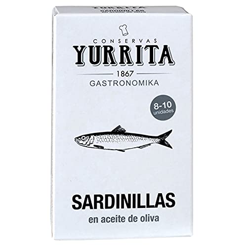 5 x Yurrita Gourmet Sardinen eingelegt in Olivenöl in der Dose, Sardines in Olive Oil, mit Salz, aus Spanien 120 g von Yurrita