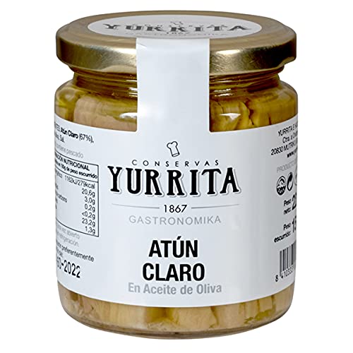 Yurrita Gourmet, Gelbflossen-Thunfisch eingelegt in Olivenöl, Im Glas, aus Spanien 225 g von Conservas Yurrita