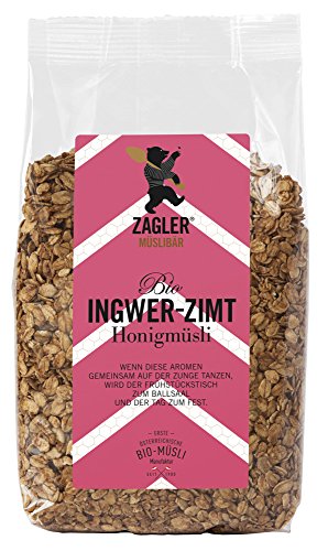 ZAGLER MÜSLIBÄR Bio-Ingwer-Zimt-Honigmüsli, 2er Pack (2 x 500 g) von ZAGLER MÜSLIBÄR