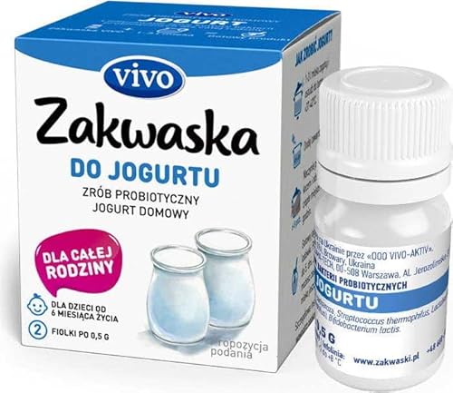 VIVO hausgemachter Joghurt, lebende Bakterienkulturpackung 2 x 0,5g ZAKWASKI VIVO VIVO hausgemachter Joghurt, lebende Bakterienkulturpackung 2 x 0,5g ZAKWASKI VIVO von ZAKWASKI VIVO
