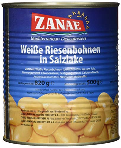 Zanae Dicke weiße Bohnen, naturell (820 g Packung) von Zanae
