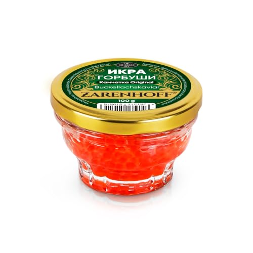 Kaviar aus Buckellachs Gorbuscha aus Kamtschatka, 100 g Glas - Roter Kaviar - икра Горбуши caviar von ZARENHOFF