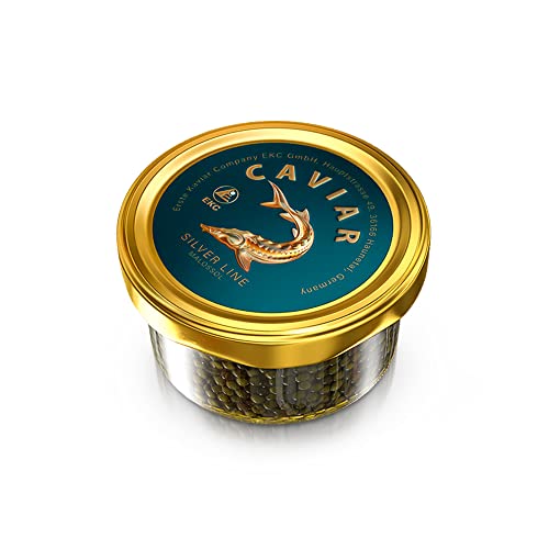 Schwarzer Störkaviar 100 g Silver Line, Malossol Fischkaviar, Schwarzer Kaviar, Sibirische Stör Beluga Schwarzer Störkaviar 100 g Silver Line, Malossol Fischkaviar, Schwarzer Kaviar, Sibirische Stör Beluga von ZARENHOFF