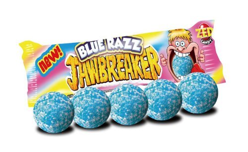 Blue Razz Raspberry Jawbreakers – ZED Candy x10 Packungen (5 Bälle pro Packung) von ZED Candy