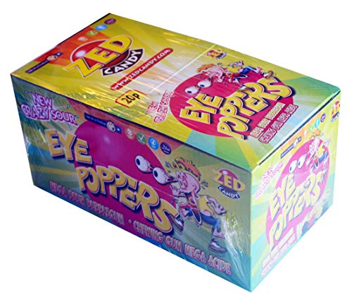 Sweets Eye Poppers Mega Sour Bubblegum Box von 45 von ZED Candy