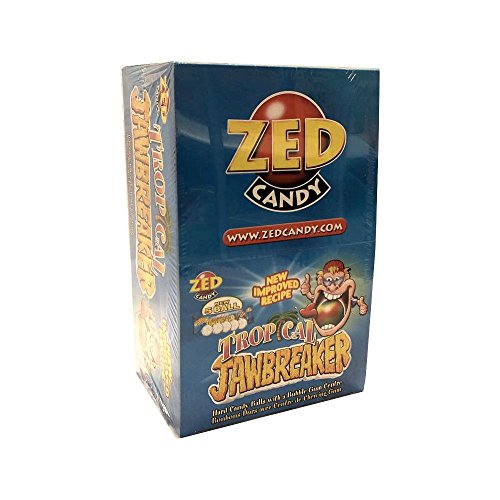 ZED Candy Tropical Jawbreaker, Tropische Bonbons mit Kaugummikern (40 x 5 Stk pro Box) von ZED Candy