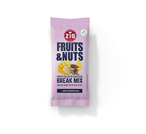 ZIG - Fruits & Nuts - Break mix 300g (10 Beutel à 30g) 100% kompostierbare Packung von ZENONE IOZZINO