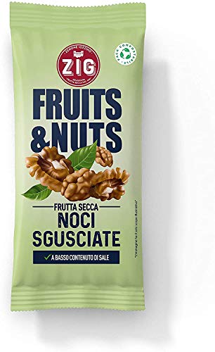 ZIG - Fruits & Nuts - Walnüsse ohne Schale 300g (10 Beutel à 30g) 100&percnt; kompostierbare Packung von ZENONE IOZZINO