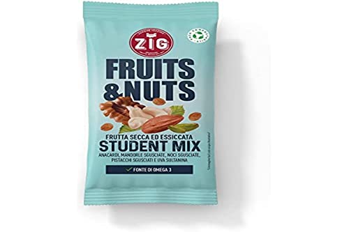 ZIG - Fruits & Nuts - Student mix300g (10 Beutel à 30g) 100% kompostierbare Packung von ZENONE IOZZINO