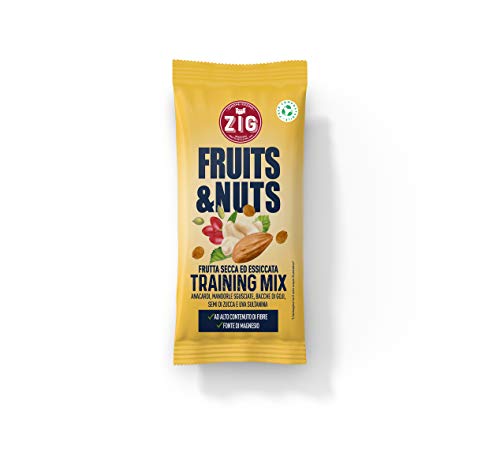ZIG - Fruits & Nuts - Training mix 300g | Cashews, Mandeln, Rosinen, Goji-Beeren, Kürbiskerne | (10 Tütchen à 30g) 100% kompostierbare Packung von ZENONE IOZZINO
