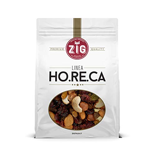 ZIG - HORECA - Energy Mix Trockenfrüchte | Cashews, Walnüsse, Mandeln, Haselnüsse, Cranberries, Trauben 1 kg von ZENONE IOZZINO