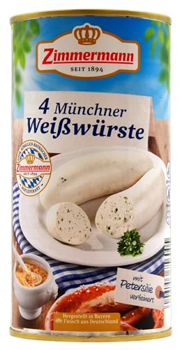 Fleischwerke Zimmermann Münchner Weisswurst 4 Stück/Dose (6 Dosen) Fleischwerke Zimmermann Münchner Weisswurst 4 Stück/Dose (6 Dosen) von Zimmermann