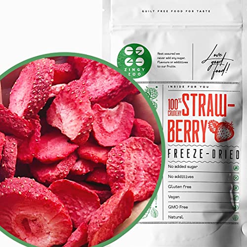 Gefriergetrocknete Erdbeeren | Gefriergetrocknete Früchte Gefriergetrocknet | Getrocknete Früchte Ohne Zucker Trockenobst | Getrocknete Erdbeeren Gefriergetrocknet | Gefriergetrocknetes Obst (90g) Gefriergetrocknete Erdbeeren | Gefriergetrocknete Früchte Gefriergetrocknet | Getrocknete Früchte Ohne Zucker Trockenobst | Getrocknete Erdbeeren Gefriergetrocknet | Gefriergetrocknetes Obst (90g) von ZINGY ZOO