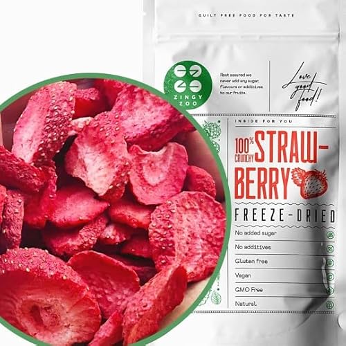 Gefriergetrocknete Erdbeeren | 50g To-Go Gefriergetrocknete Früchte Gefriergetrocknet | Getrocknete Früchte Ohne Zucker Trockenobst | Getrocknete Erdbeeren Gefriergetrocknet | Gefriergetrocknetes Obst Gefriergetrocknete Erdbeeren | 50g To-Go Gefriergetrocknete Früchte Gefriergetrocknet | Getrocknete Früchte Ohne Zucker Trockenobst | Getrocknete Erdbeeren Gefriergetrocknet | Gefriergetrocknetes Obst von ZINGY ZOO