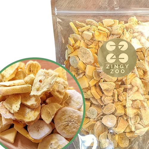 Gefriergetrocknete Früchte Tropische Fruchtmischung | XL 350g Gefriergetrocknete Ananas Mango Bananen Trockenfrüchte Mix | Freeze Dried Fruit Pineapple Banana Mango Mixed Dried Fruit | ZingyZoo von ZINGY ZOO