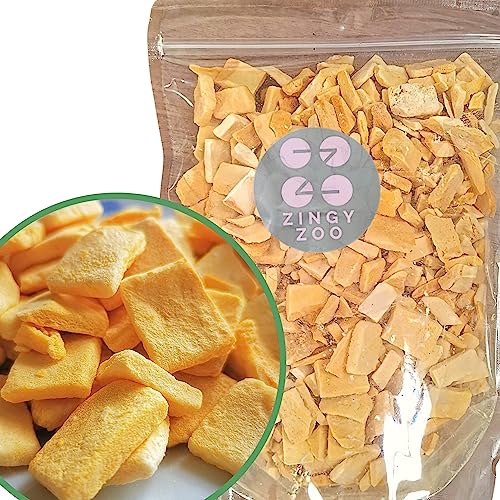 Gefriergetrocknete Mango | XL 300g Ohne Zuckerzusatz Mango Gefriergetrocknet | Freeze Dried Mango Fruit Mango Getrocknet | Mango Getrocknet Trocken Früchten Keine Zusätze | Trockenmango ZingyZoo von ZINGY ZOO