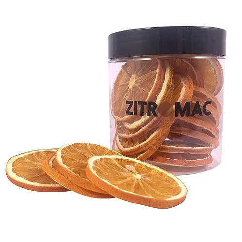 Getrocknete Orangen für Cocktails - Getrocknete Früchte ohne Zucker für Cocktails, Dekoration, Süßwaren, Weihnachten, Getränke, 100% Natürliche Getrocknete Orangenscheiben ohne Zusatzstoffe (45g) von ZITROMAC SOLUCIONES CITRICAS