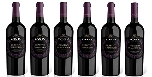 6x 0,75l - 2022er - Zonin - Primitivo di Manduria D.O.P. - Apulien - Italien - Rotwein halbtrocken von Zonin1821