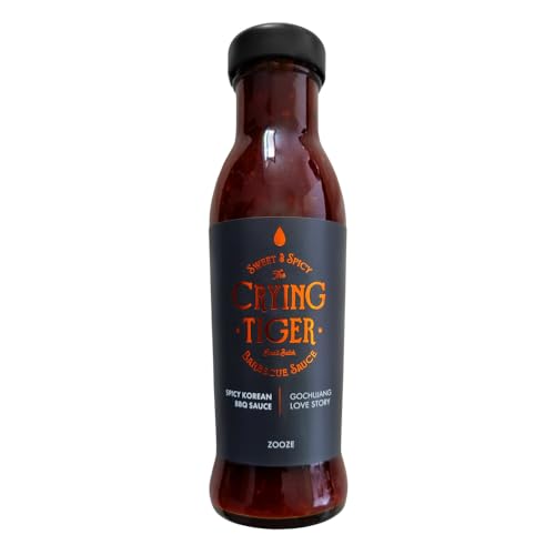 Crying Tiger Korean Barbecue Sauce | ZOOZE | Gochujang Premium BBQ Sauce | Feinkost Premium Grillsauce | Umami | süß und pikant | mit Ingwer und Knoblauch | 280 ml | Handmade von ZOOZE