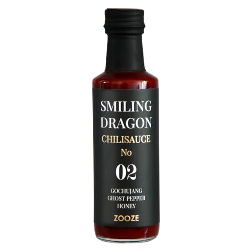 Smiling Dragon Chilisauce No. 2 | GHOST PEPPER, Gochujang and Honey | Korean Hot Sauce | ZOOZE | Bhut Jolokia | Naga Jolokia | Scharfe Chilisauce | Handmade | Edles Feinkost Geschenk von ZOOZE