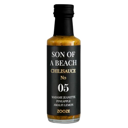 Son of a Beach Chilisauce No. 5 | MADAMME JEANETTE, Pineapple and Amalfi Lemon | Hot Sauce | ZOOZE | Scharfe Chilisauce| Ohne Zusatzstoffe | Handmade | Edles Feinkost Geschenk von ZOOZE