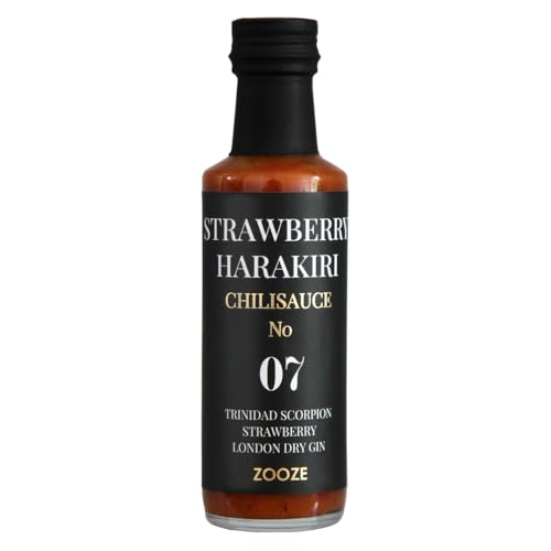Strawberry Harakiri Chilisauce No. 7 | TRINIDAD SCORPION, Strawberry and London Dry Gin | Super Hot Sauce | ZOOZE | Sehr scharfe Chilisauce| Ohne Zusatzstoffe | Handmade | Edles Feinkost Geschenk Strawberry Harakiri Chilisauce No. 7 | TRINIDAD SCORPION, Strawberry and London Dry Gin | Super Hot Sauce | ZOOZE | Sehr scharfe Chilisauce| Ohne Zusatzstoffe | Handmade | Edles Feinkost Geschenk von ZOOZE