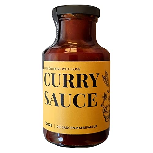 Curry Sauce | ZOOZE | Fruchtige Currysauce | Feinkost Premium Curry Sauce | Ohne Zusatzstoffe | süß und pikant | 250 ml | Handmade | Perfekt zur Bratwurst oder Pommes Frittes | edle Geschenke von ZOOZE