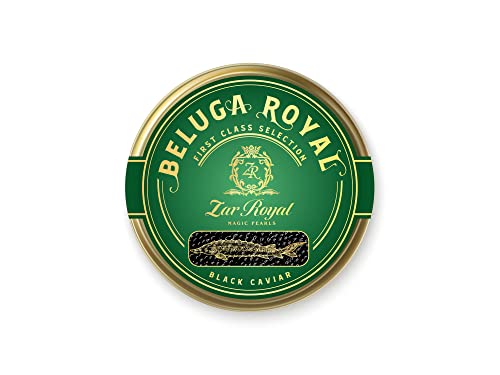 BELUGA ROYAL | Iranischer schwarze Kaviar | Acipenser Huso Huso | First class selection | 125 g | 24 Std. Lieferung von ZR Zar Royal Magic Pearls