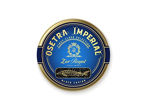 OSETRA IMPERIAL | schwarze Kaviar | Acipenser Baerii | First class selection | 125g | 24 Std Lieferung von ZR Zar Royal Magic Pearls