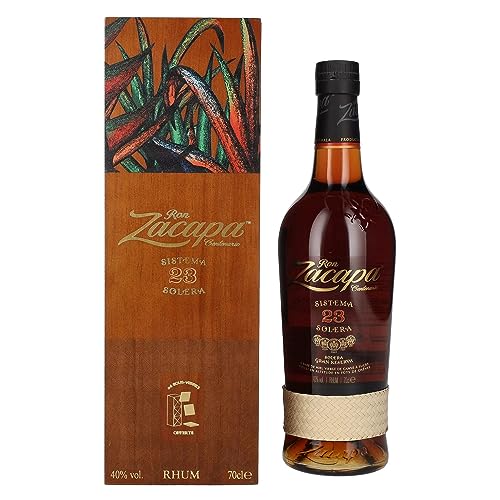 Ron Zacapa Centenario 23 SISTEMA SOLERA Gran Reserva 40% Vol. 0,7l in Geschenkbox mit 6 Untersetzern von Zacapa