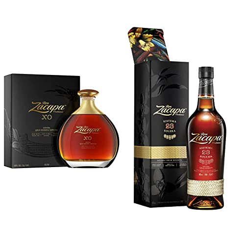 Zacapa Ron XO, Premium Rum, Exotisch-klassischer Bestseller, 40% vol, 700ml Einzelflasche & Ron Zacapa Centenario Solera 23 Rum, mit Geschenkverpackung, Ausgezeichneter von Zacapa