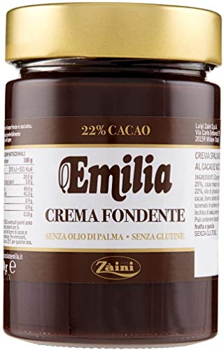 3x Zaini Emilia Crema Fondente Dunkle Creme Kakaocreme 22% Kakao 350g streichfähige Creme von Zaini