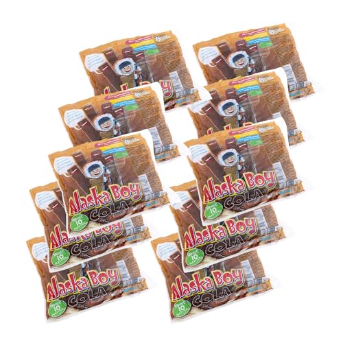 Alaska Boy Cola Wassereis | Stangeneis Vegan 10 x 50ml | für den Sommer, Eis zum Lutschen & genießen (10er Pack) von Zama4Zingo