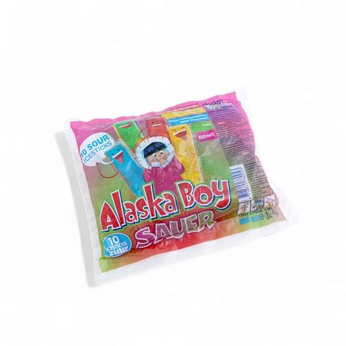Alaska Boy Sauer Wassereis | VEGAN | 10 x 50ml | Stangeneis f??r den Sommer, Eis zum Lutschen & genie? en (1er Pack) von Zama4Zingo