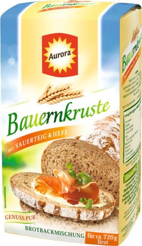 Aurora Bauernkruste Backmischung 500g | mit Sauerteig & Hefe | Brot Backen mit Anleitung leicht gemacht! (6er Pack) von Zama4Zingo