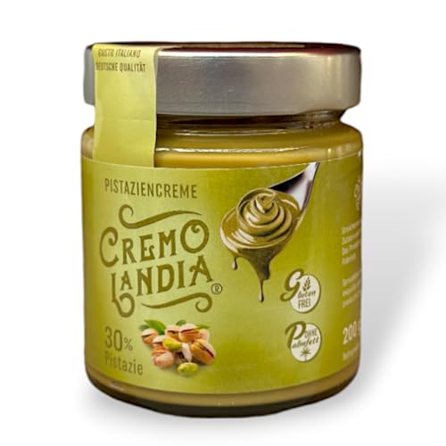 Cremo La Ndia Pistaziencreme mit 30% Pistazie 200g | Streichcreme für Dubai schokolade & Brotafustriche | Glutenfrei & Ohne Palmfett Cremo La Ndia Pistaziencreme mit 30% Pistazie 200g | Streichcreme für Dubai schokolade & Brotafustriche | Glutenfrei & Ohne Palmfett von Zama4Zingo