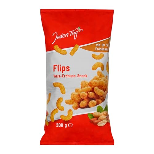 Jeden Tag Erdnussflips 200g | Knusprige Knabberfreude mit Sonnenblumenöl, ideal für Snacks und Partys (Erdnussflips, 1er Pack) von Zama4Zingo