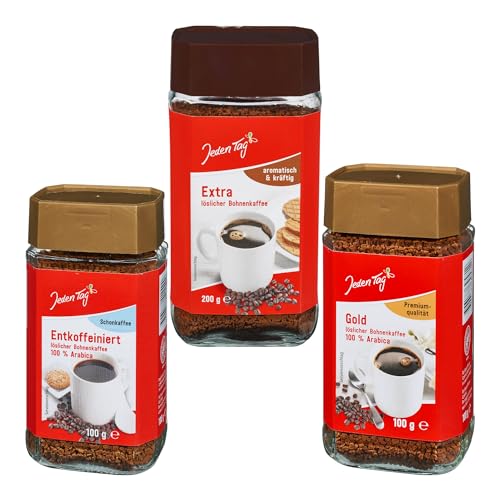 Jeden Tag Instant Kaffee Entkoffeiniert 100g | Löslicher Entkoffeinierter Schonkaffee | Genießen Sie den vollmundigen Geschmack in jeder Tasse - 100g (Probier Paket, 1er Pack) von Zama4Zingo