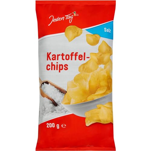 Jeden Tag Salz Chips 200g | Knusprige Knabberfreude mit Sonnenblumenöl, ideal für Snacks und Partys (Salzchips, 1er Pack) von Zama4Zingo