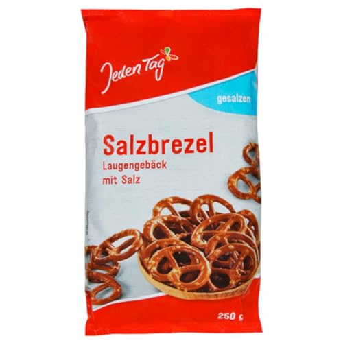 Jeden Tag Salzbrezel 250g | Laugendauergebäck mit Salz für Knusprige Knabberfreude, ideal für Snacks und Partys von Zama4Zingo