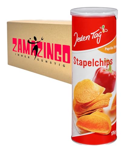 Jeden Tag Stapelchips Paprika Style 175g (Paprika) von Zama4Zingo