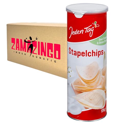 Jeden Tag Stapelchips Sour Cream & Onion Style 175g (Sour Cream & Onion) von Zama4Zingo
