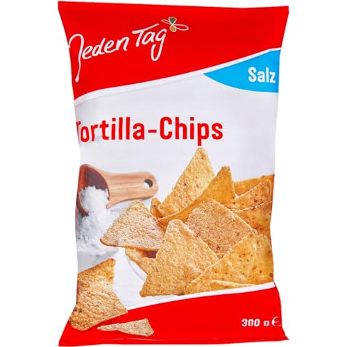 Jeden Tag Tortilla Mais Chips mit Käsegeschmack 300 g | Knusprige Maischips für den perfekten Snackmoment | Leckerer Genuss als Knabberartikel (1er Pack, Salz) von Zama4Zingo