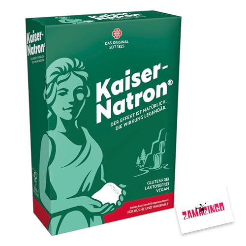 Kaiser Natron Pulver 1 x 250g | Reines Natriumhydrogencarbonat für Küche und Haushalt, Pulver, Glutenfrei, Vegan, Laktosefrei + Zama4Zingo Karte Kaiser Natron Pulver 1 x 250g | Reines Natriumhydrogencarbonat für Küche und Haushalt, Pulver, Glutenfrei, Vegan, Laktosefrei + Zama4Zingo Karte von Zama4Zingo